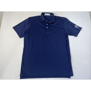 Holderness & Bourne Anderson Polo Tailored Fit Navy-Blue Mens Size XL Logo